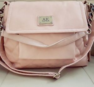 Vintage blush pink/greige Ann Klein shoulder bag
